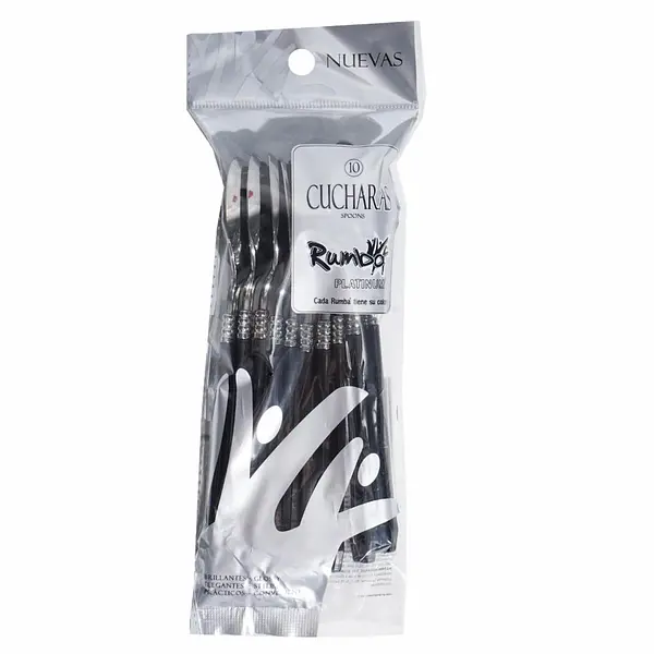 CUCHARA PLASTICO RUMBA *10 UND