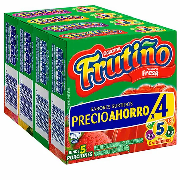 GELATINA SURTIDA FRUTIÑO*4U