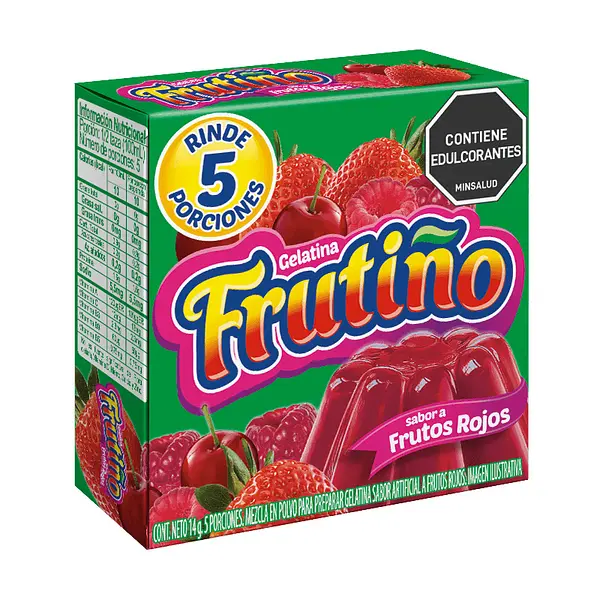 GELATINA FRUTOS ROJOS FRUTIÑO*14G