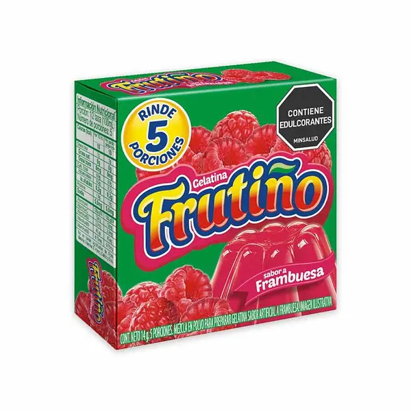 GELATINA FRAMBUESA FRUTINO*14G