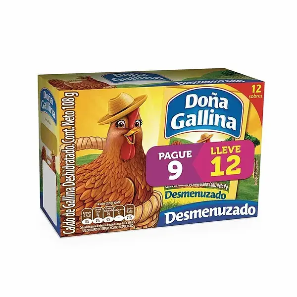CALDO DESMENUZADO DOÑA GALLINA*108G