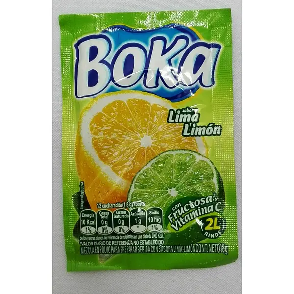 REFRESCO POLVO LIMA/LIMON BOKA*18G