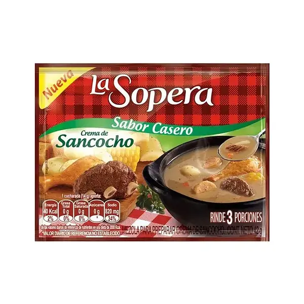 CREMA SOPA CHOCOLO LA SOPERA*42GR
