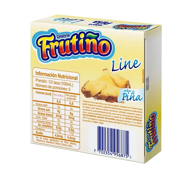 GELATINA PIÑA LIGHT FRUTIÑO*11.2G
