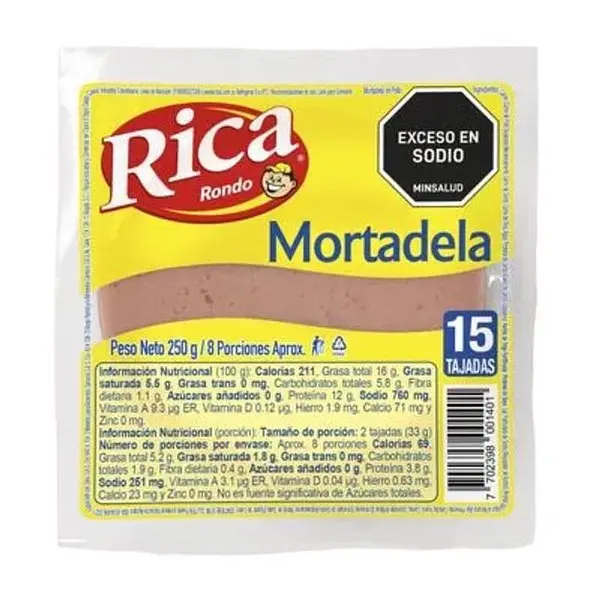 MORTADELA POLLO RICA *250GR