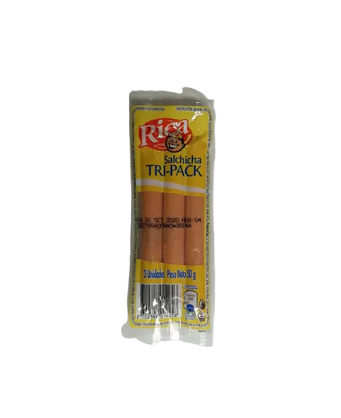 SALCHICHA TRIPACK RICA*50G
