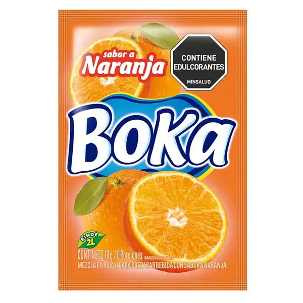 REFRESCO POLVO NARRANJA BOKA*10GR