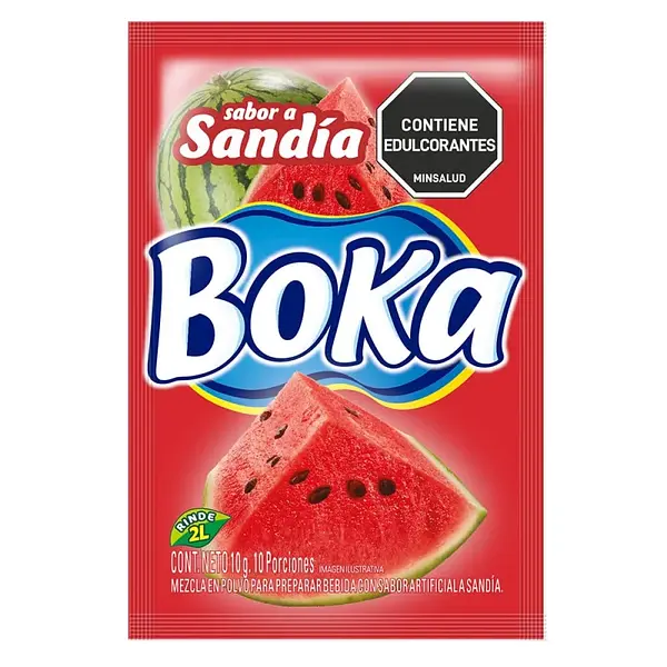 REFRESCO POLVO SANDIA BOKA*10GR