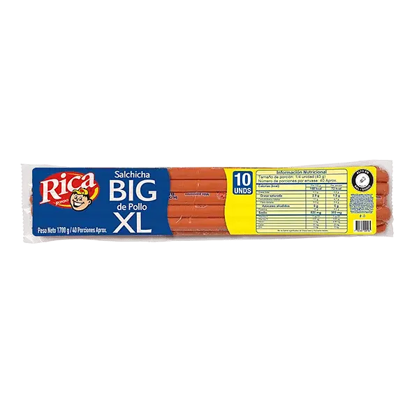 SALCHICHA POLLO BIG RICA *1700G