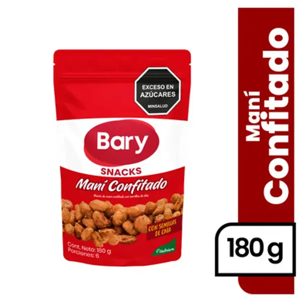 SNACK MANI CONFITERADO BARY*180GR