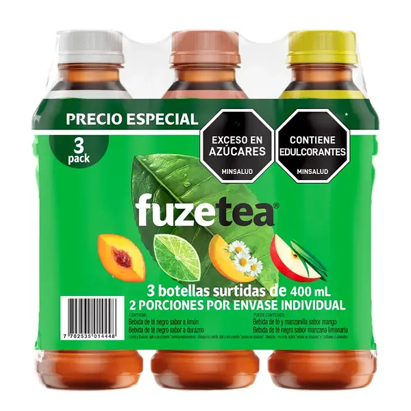 BEBIDA TE SURTIDO FUZETEA*400ML*3U