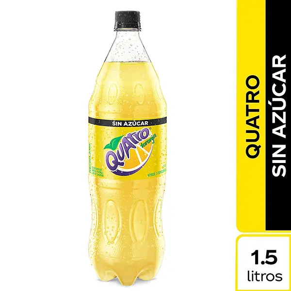 GASEOSA SIN AZUCAR QUATRO*1.5L