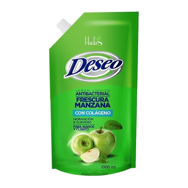 JABON LIQUIDO MANOS MANZANA VERDE DESEO*1L