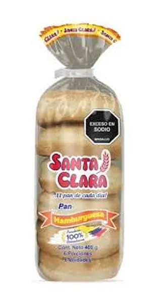 PAN HAMBURGUESA SANTA CLARA*6U