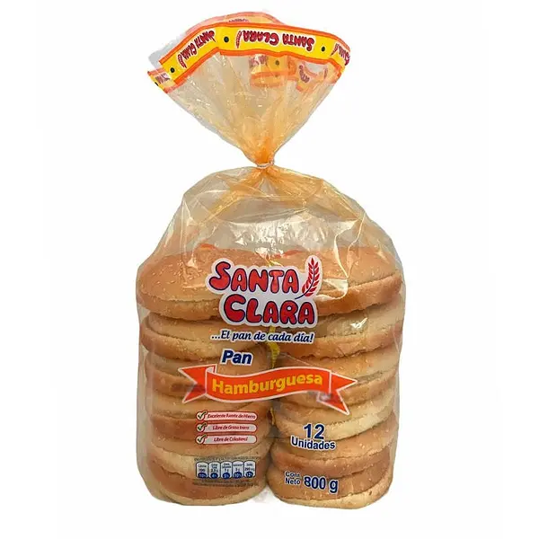 PAN HAMBURGUESA SANTA CLARA*12U
