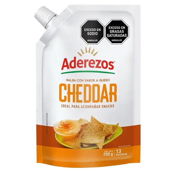 SALSA CON SABOR CHEDDAR ADEREZOS * 200G