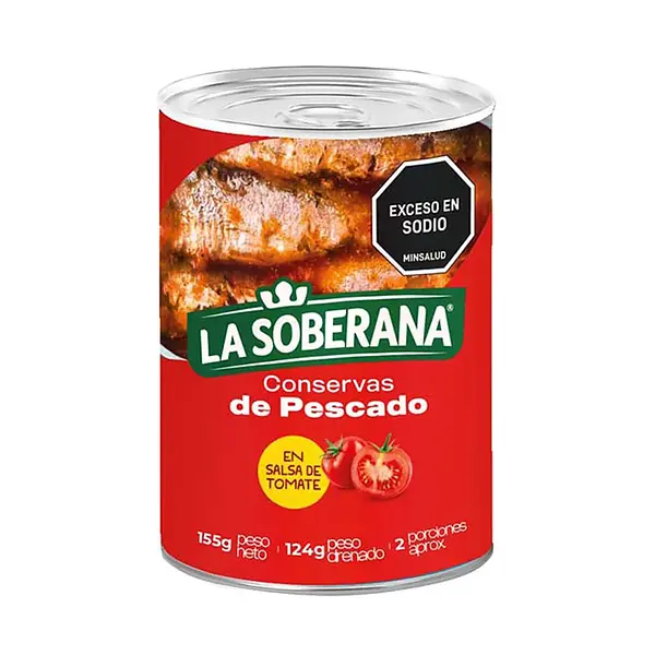SARDINA TOMATE LA SOBERANA *155G