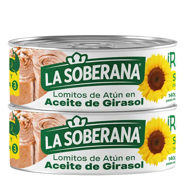 ATUN LOMITO GIRASOL LA SOBERANA*140G*2U