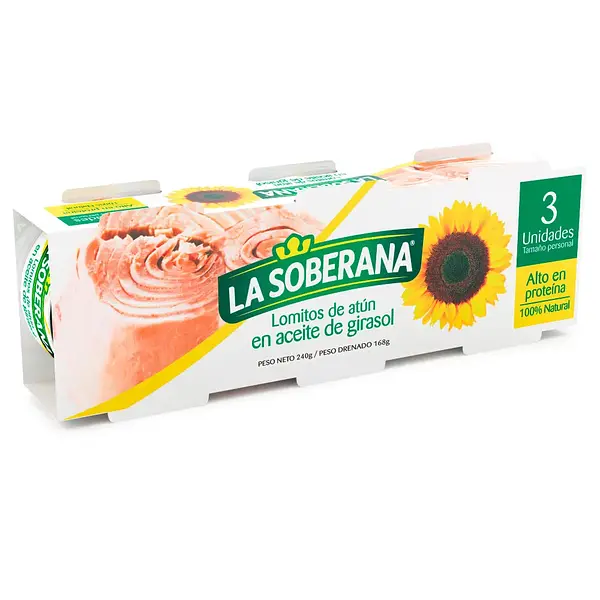 ATUN LOMITO GIRASOL LA SOBERANA*3U*80G