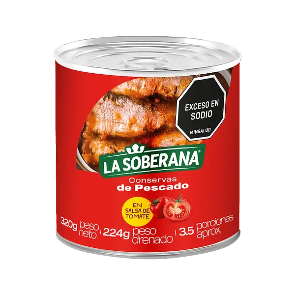 SARDINA TOMATE LA SOBERANA*320G