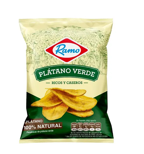 SNACK PLATANO VERDE RAMO *40GR