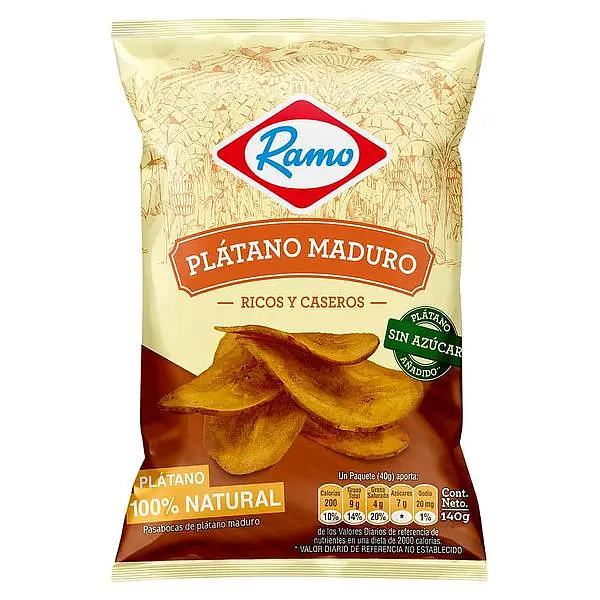 SNACK PLATANO MADURO RAMO*140GR