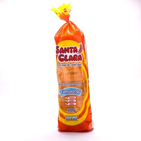 PAN TAJADO EXTRA LARGO SANTA CLARA*550G