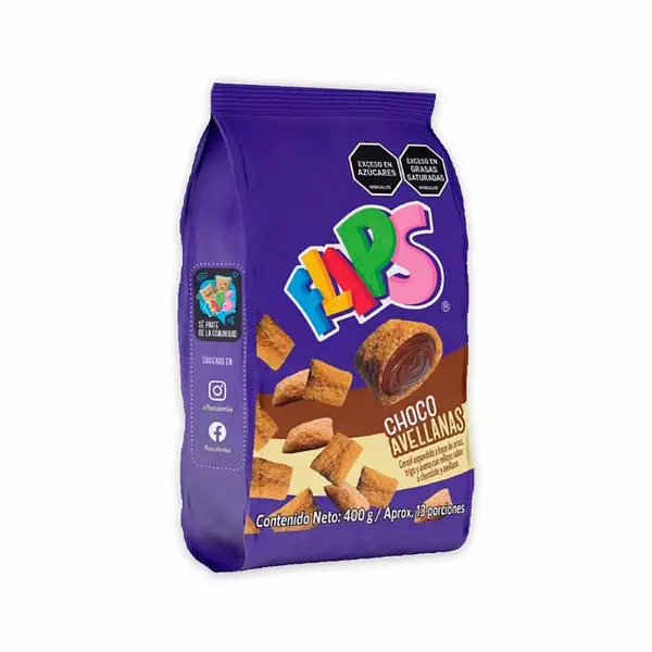 CEREAL CHOCO AVELLANA FLIPS*400GR