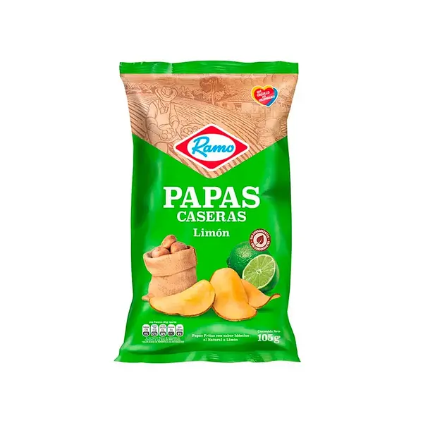 SNACK PAPA CASERAS LIMON RAMO *105GR