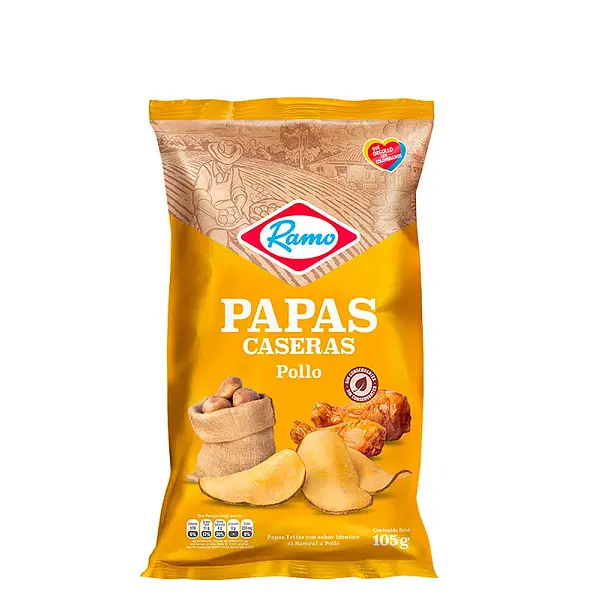 SNACK PAPA CASERAS POLLO RAMO *105GR