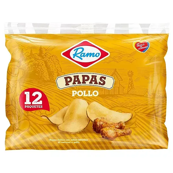 SNACK PAPA POLLO RAMO*300GR*12UND