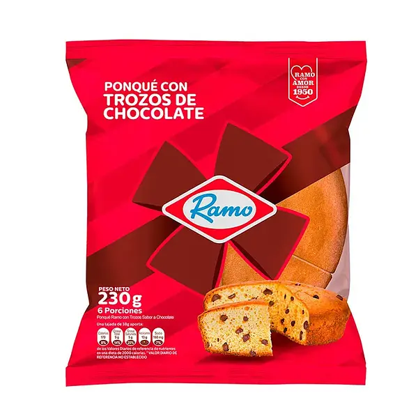 PONQUE TROZOS CHOCOLATE RAMO *230GR