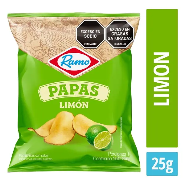 SNACK PAPA LIMON RAMO*25GR