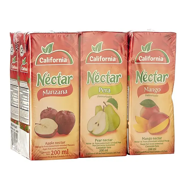 JUGO NECTAR SURTIDO CALIFORNIA *200ML*6U