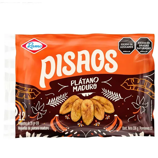 SNACK PISAOS PLATANO MADURO RAMO*28G*12