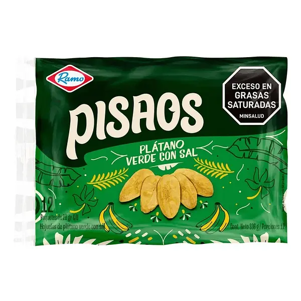 SNACK PISAOS PLATANO VERDE RAMO*28G*12