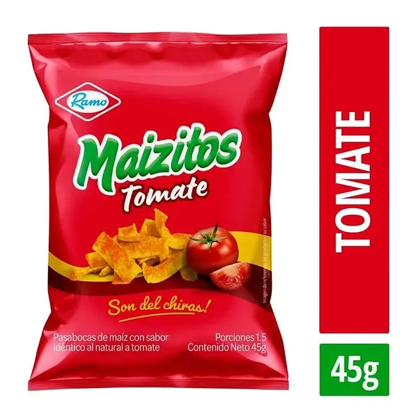 SNACK MAIZITOS TOMATE RAMO *45GR