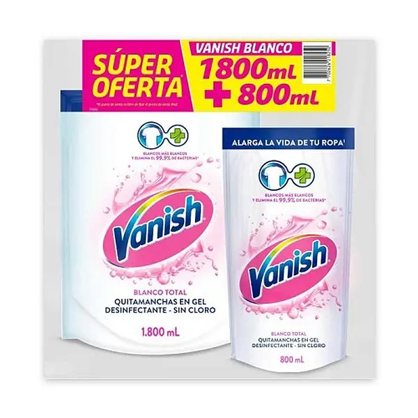DESMANCHADOR BLANCO VANISH*1800+120G