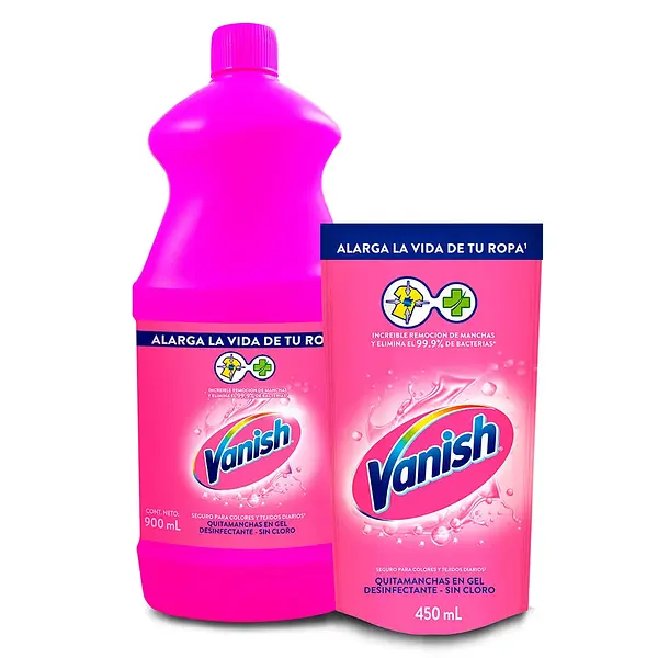 QUITAMANCHAS ROSADO VANISH*900ML+450ML