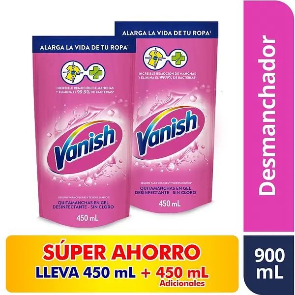 QUITAMANCHAS ROSA VANISH*450ML*2U