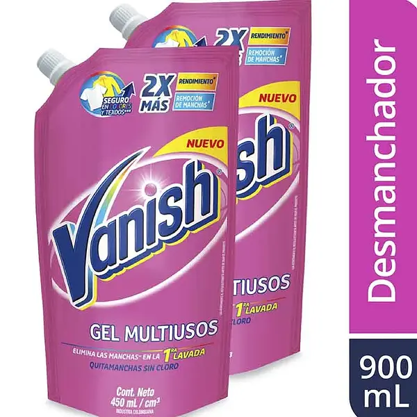QUITAMANCHAS ROSADO VANISH*450ML*2U