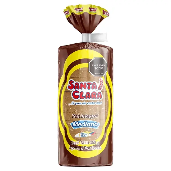 PAN TAJADO INTEGRAL SANTA CLARA*350GR