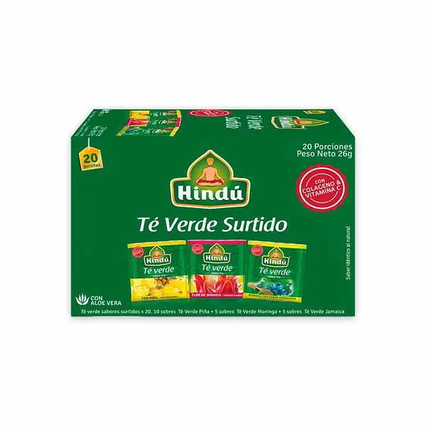 INFUSION TE VERDE SURTIDO HINDU*20U