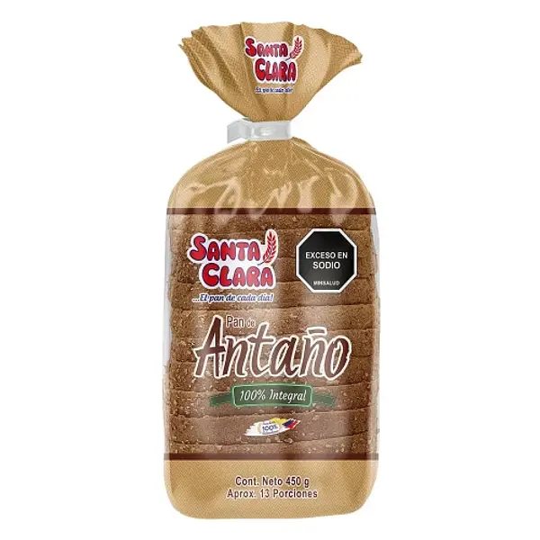 PAN TAJADO INTEGRAL ANTAÑO SANTA*450G