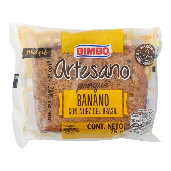 PONQUE ARTESANO BIMBO BANANO * 75G
