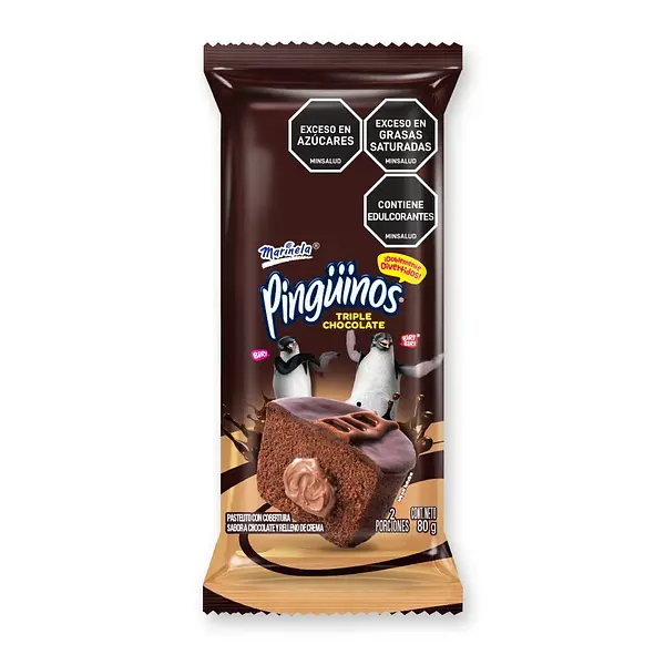 PONQUE PINGUINOS TRIPLE CHOCOLOTE*80G