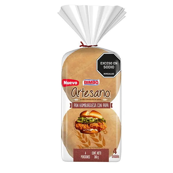 PAN HAMBURGUESA PAPA BIMBO*360G