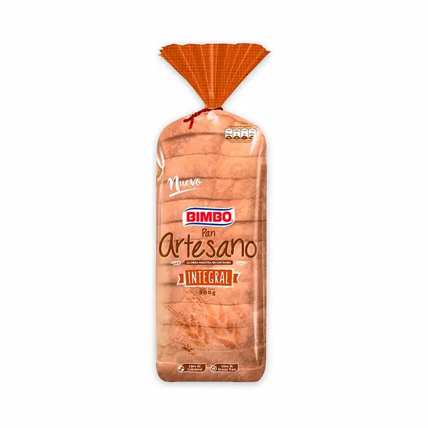 PAN TAJADO INTEGRAL ARTESANO BIMBO*500G