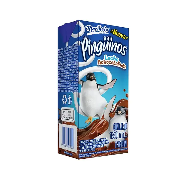LECHE LIQUIDA CHOCOLATE PINGUINOS*180ML