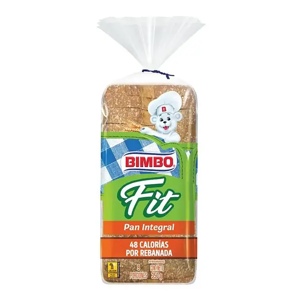 PAN TAJADO INTEGRAL FIBRA BIMBO*350GR